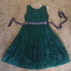 Emerald green dress